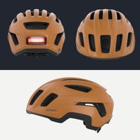 Cască de ciclism urban ALPINA Paranus cu lumină spate LED, Burro-Brown mat, circumferință cap 52-56 cm, carcasă interioară ușoară Hi-EPS, ventilație, plasă împotriva insectelor 4