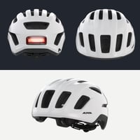 Mestská cyklistická prilba ALPINA Paranus so zadným LED svetlom, lesklá biela, 59-61 cm, ľahká vnútorná škrupina Hi-EPS, vetranie, sieťka proti hmyzu 4