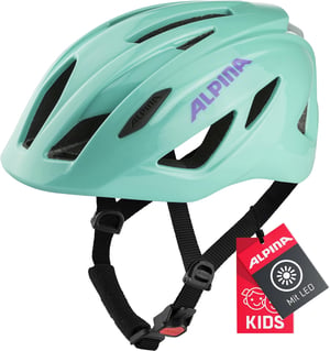 Dječja biciklistička kaciga Alpina Pico Flash - tirkizna - opseg glave 50-55 cm