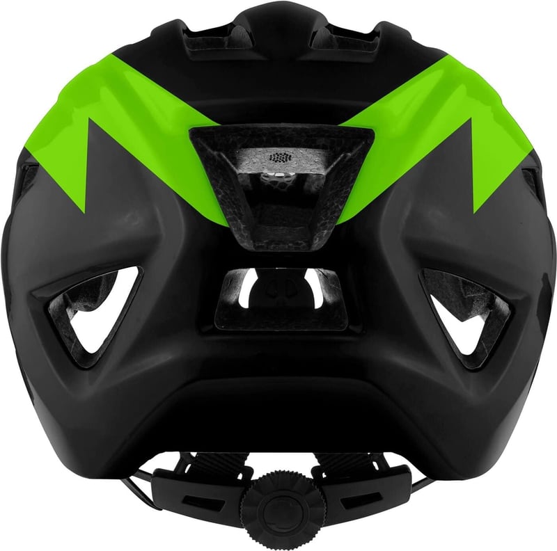 Alpina PICO gyerekkerékpár sisak légáramlásos könnyű szellőzéssel és rovarháló - 50-55 cm, Black-Green Gloss