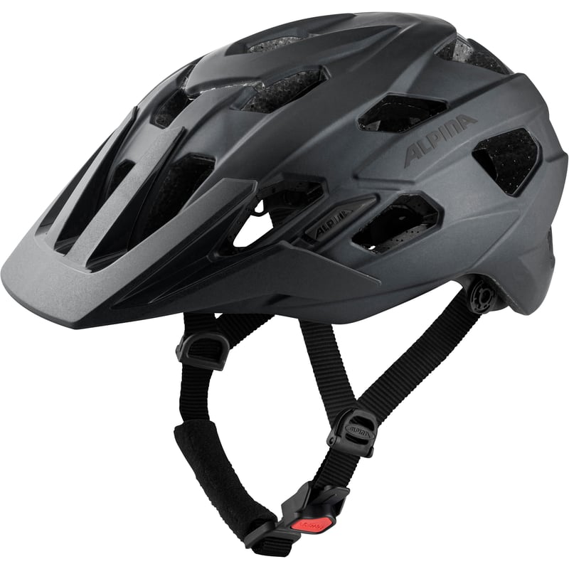 Cască de ciclism MTB și Enduro ALPINA Plose MIPS, negru mat, circumferință cap 57-61 cm, cu căptușeală antibacteriană, pentru adulți