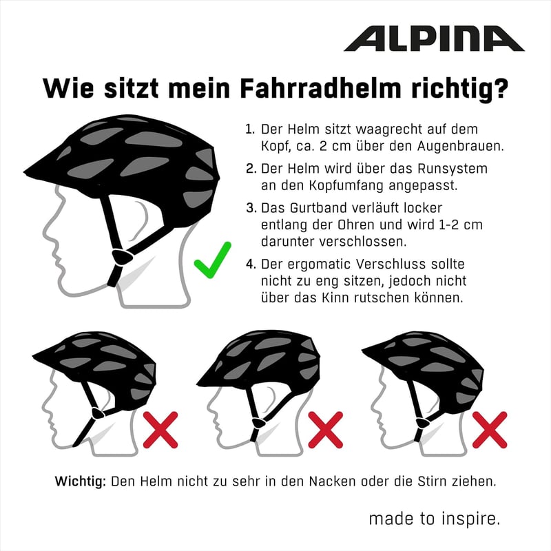 Alpina Plug-in-Light IV kerékpáros sisak LED világítással - Einheitsgröße