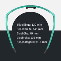 ALPINA RAM Q-LITE tükrös kerékpáros szemüveg UV védelemmel - türkizkék/kék matt 5