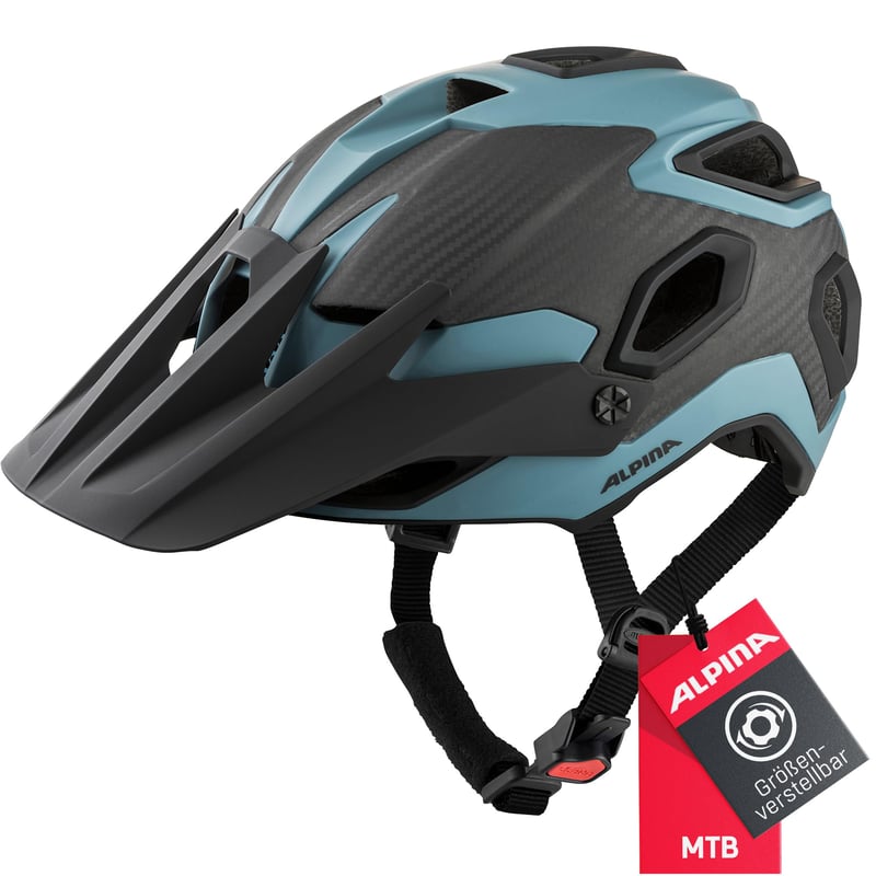 Cască de ciclism ALPINA ROOTAGE 2022 - Cască MTB pentru adulți, culoare albastru mat/dirt