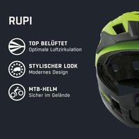 Detská celotvárová cyklistická prilba ALPINA Rupi – Be Visible Matt, 50 – 55 cm, odnímateľný chránič brady, nastaviteľné prispôsobenie, pre začiatočníkov na MTB 2