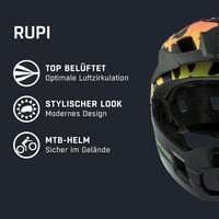 Detská celotvárová cyklistická prilba Alpina Rupi - fading neon matná - obvod hlavy 50-55 cm 2
