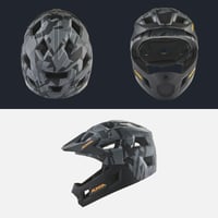 Detská celotvárová cyklistická prilba ALPINA Rupi – čierna/maskáčová oranžová matná, 50-55 cm, odnímateľný chránič brady, nastaviteľné prispôsobenie, pre začiatočníkov na MTB 4