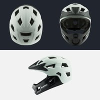 Detská celotvárová cyklistická prilba ALPINA Rupi – matná off-white, 50-55 cm, odnímateľný chránič čeľuste, nastaviteľný strih, horská cyklistika pre začiatočníkov 4