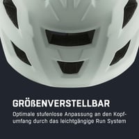 Detská celotvárová cyklistická prilba ALPINA Rupi – matná off-white, 50-55 cm, odnímateľný chránič čeľuste, nastaviteľný strih, horská cyklistika pre začiatočníkov 5