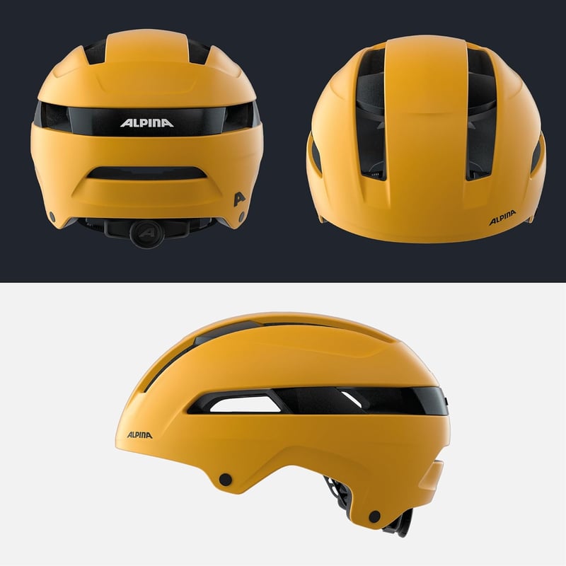 ALPINA Soho Városi Kerékpáros Sisak Felnőtteknek - Könnyű és Állítható - Burned-Yellow Matt