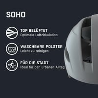 Mestská cyklistická prilba ALPINA Soho pre dospelých – Mimoriadne odolná, ľahká a nastaviteľná ochrana hlavy 2