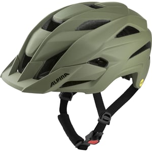 Cască de ciclism MTB ALPINA Stan MIPS, verde măsliniu mat, circumferința capului 60-64 cm, cască All-Mountain respirabilă pentru adulți