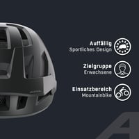 Cyklistická prilba ALPINA Taunus - čierna-sivá matná, obvod hlavy 55-59 cm, ľahká, s veľkým ventilačným systémom, sieťkou proti hmyzu a držiakom na okuliare 3