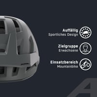 Cyklistická prilba ALPINA Taunus - Midnight-Grey Black matná, obvod hlavy 55-59 cm, ľahká, s veľkým ventilačným systémom, sieťkou proti hmyzu a držiakom na okuliare 3