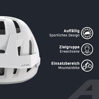 Cască de ciclism ALPINA Taunus cu ventilație, plasă pentru insecte și suport pentru ochelari - M (55-59 cm), alb-gri mat 3