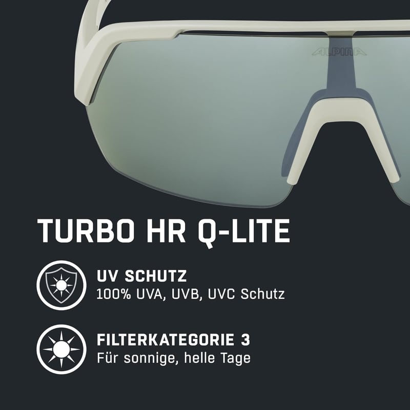ALPINA Turbo Hr Q-lite Unisex Napszemüveg - Unit size, Cool grey matte