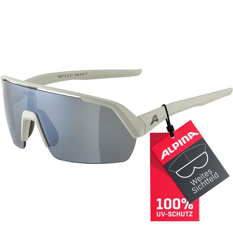 Ochelari de sport ALPINA TURBO HR pentru ciclism - Cool-Grey Matt - Protecție UV, Anti-aburire, Hidrofobi