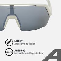 Ochelari de sport ALPINA TURBO HR pentru ciclism - Cool-Grey Matt - Protecție UV, Anti-aburire, Hidrofobi 3