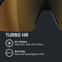 Športové okuliare ALPINA TURBO HR – čierno-zlatá matná, vodoodpudivé, proti zahmlievaniu, 100 % UV ochrana 2