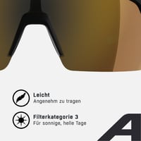 Športové okuliare ALPINA TURBO HR – čierno-zlatá matná, vodoodpudivé, proti zahmlievaniu, 100 % UV ochrana 3