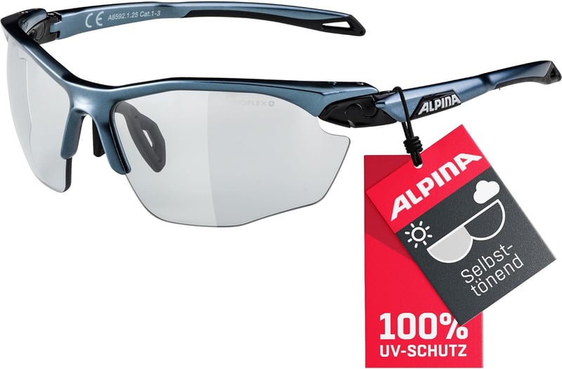 Alpina Twist Five HR VL+ Felnőtt Sportszzemüveg - Fekete Műanyag Keret, 100% UV Védelem, Karcolásálló Lencse, Kerékpározáshoz