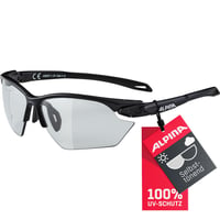 Športové okuliare Alpina Twist Five S HR V – čierna matná, samozafarbovacie sklá Varioflex, unisex veľkosť 1
