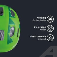 Detská cyklistická prilba Alpina Ximo 2 Flash, Green Dino matná, obvod hlavy 49-54 cm 3