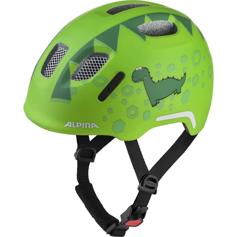 Detská cyklistická prilba Alpina Ximo 2 Flash, Green Dino matná, obvod hlavy 49-54 cm