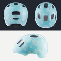Detská cyklistická prilba ALPINA Ximo 2 - Aqua-Rose Flower Gloss, 49-54 cm, ľahká a nerozbitná, s voliteľným LED svetlom 4