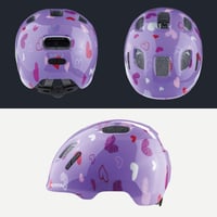 Detská cyklistická prilba ALPINA Ximo 2, Purple Hearts Gloss, 49 – 54 cm, ľahká a nerozbitná, s voliteľným LED svetlom 4