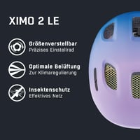 Cască de ciclism pentru copii ALPINA Ximo 2 L.E., Fading Purple mat, circumferința capului 47-51 cm, cu lumină LED opțională, ușoară și incasabilă 2