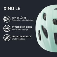 Alpina Ximo L.E. gyerek kerékpáros sisak LED fénnyel - pasztellzöld matt - 45-49 cm 2