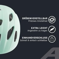 Alpina Ximo L.E. gyerek kerékpáros sisak LED fénnyel - pasztellzöld matt - 45-49 cm 3