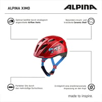 Detská cyklistická prilba ALPINA XIMO, Firefighter Gloss, obvod hlavy 47-51 cm, unisex 7