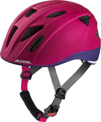 Detská cyklistická prilba ALPINA Ximo L.E., matná tmavoružová-fialová, obvod hlavy 45-49 cm, s voliteľným LED svetlom, ľahká a odolná proti rozbitiu 4