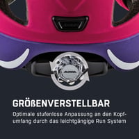 Cască de bicicletă pentru copii ALPINA Ximo L.E., Deeprose-Violet mat, circumferința capului 49-54 cm, ușoară și incasabilă, cu lumină LED opțională 6