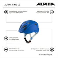 Detská cyklistická prilba ALPINA XIMO L.E. – Ľahká, nerozbitná, s voliteľným LED svetlom, bezpečná ochrana hlavy pre deti 7