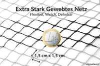 AlpineReach Madárvédő Háló 2x20m Kertbe, Finomszövésű Védőháló 15x15mm, Extra Erős Gyümölcsfa Védelem Fekete 3
