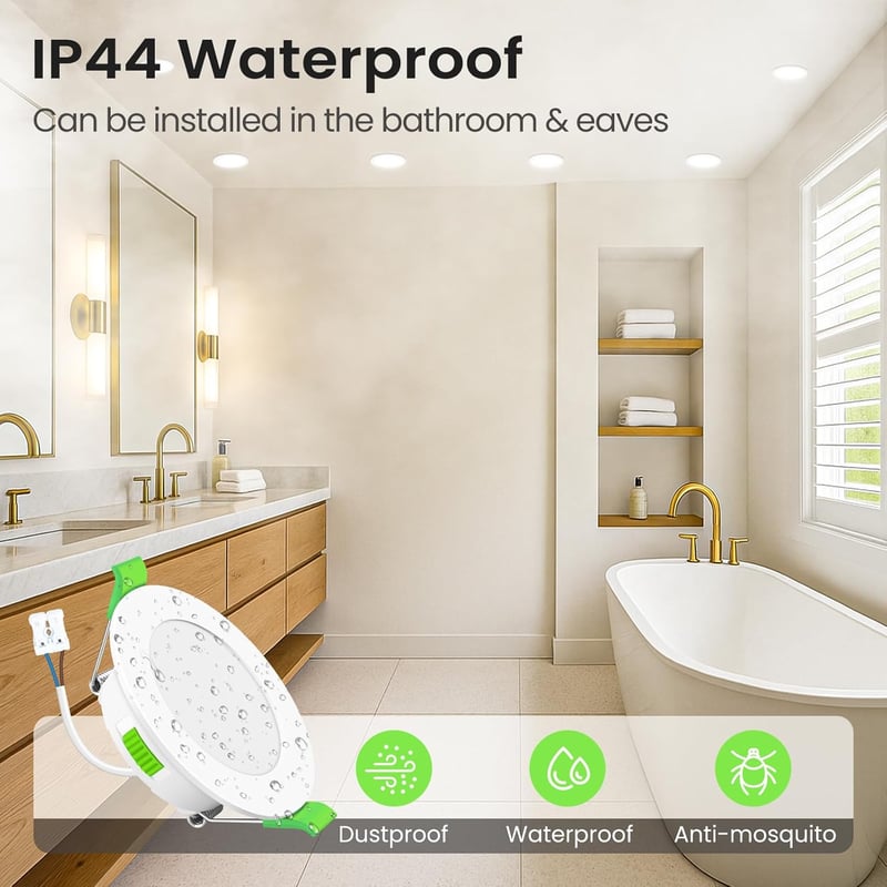 ALUSSO 15W LED Beépíthető Spotlámpa 1200 Lumen, Dimmelhető, 3 Színhőmérséklet, IP44