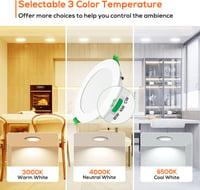 ALUSSO 7W LED Beépíthető Spotlámpa Dimmer Funkcióval, 3 Színhőmérséklet, IP44 Fürdőszoba Konyha 3