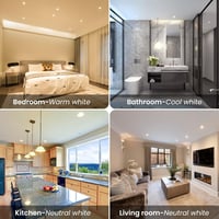 ALUSSO 7W LED Beépíthető Spotlámpa Dimmer Funkcióval, 3 Színhőmérséklet, IP44 Fürdőszoba Konyha 7