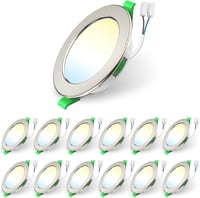 ALUSSO 7W LED Beépíthető Spotlámpa Dimmer Funkcióval, 3 Színhőmérséklet, IP44 Fürdőszoba Konyha 1