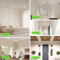 ALUSSO LED Beépíthető Spotlámpa 230V Dimmelhető 4W/6W/8W 3 Színhőmérséklet 10db - Set of 10, 2-White 6