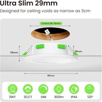 ALUSSO LED Beépíthető Spotlámpa 230V Dimmelhető 4W/6W/8W 3 Színhőmérséklet 10db - Set of 10, 2-White 2