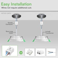 ALUSSO LED Beépíthető Spotlámpa 5W 230V Hideg Fehér 6000K IP44 Vízálló 6