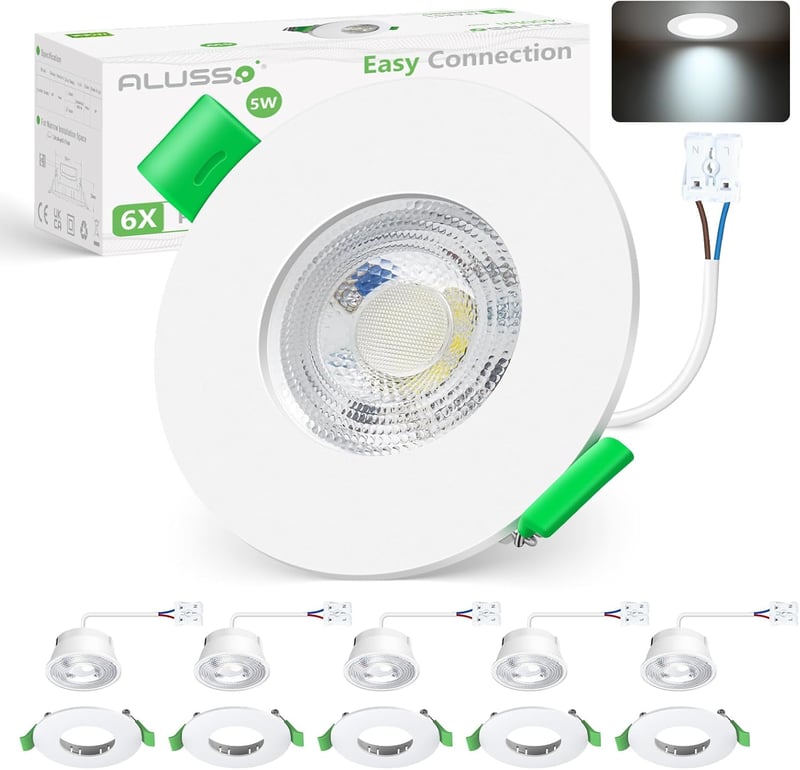 ALUSSO LED Beépíthető Spotlámpa 5W 230V Hideg Fehér 6000K IP44 Vízálló