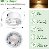 ALUSSO LED Modul 50x24mm Beépíthető Spotlighthoz 5W 400lm Meleg Fehér 3000K 6db 2
