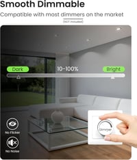 ALUSSO LED Süllyesztett Spotlámpa Szett - 6db Fekete Kerek IP44 Vízálló Lámpa 3 Színhőmérséklettel, Szabályozható, Konyha, Fürdő 7
