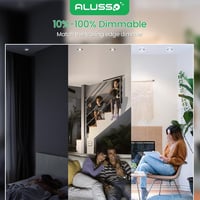 ALUSSO LED Süllyesztett Spotlámpa Szett 6db - Fekete, Lapos, IP44, Fényerőszabályozható, 230V, 4W, 3 Színhőmérséklet, Fürdőszobai 4