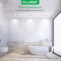 ALUSSO LED Süllyesztett Spotlámpa Szett 6db - Fekete, Lapos, IP44, Fényerőszabályozható, 230V, 4W, 3 Színhőmérséklet, Fürdőszobai 7